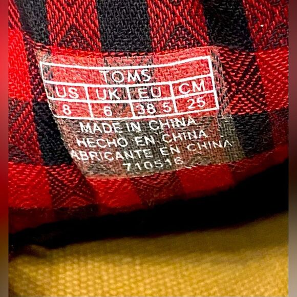 Toms Womens Sz 8 Chambray Del Rey Navy Lace Up Shoes Leather Type Accents - Picture 10 of 10